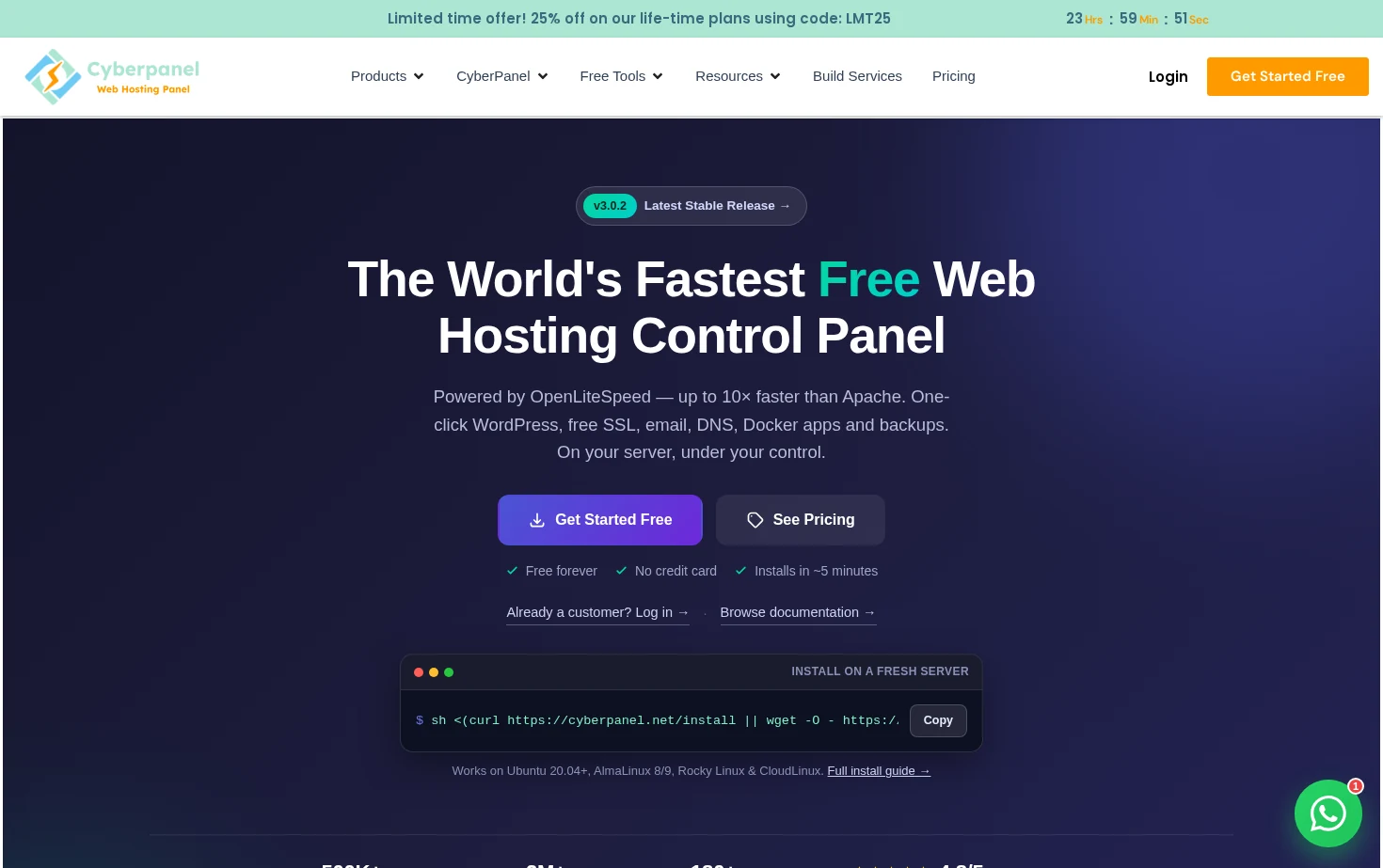 CyberPanel 页面快照